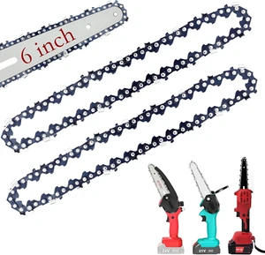 [2 Pieces] 6 Inch Mini Chainsaw Chain, 6 Inch Replacement Chains for Cordless El - Picture 1 of 12