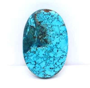 Piedra preciosa suelta ovalada sin tratar azul turquesa natural certificada de 51 quilates - Imagen 1 de 7