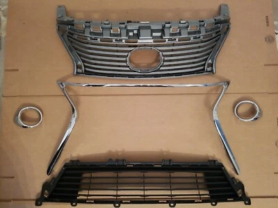 Parachoques delantero Lexus Es350 ES300H 2013-2015 5 piezas rejilla inferior superior borde cromado NUEVO Foto 1 de 4