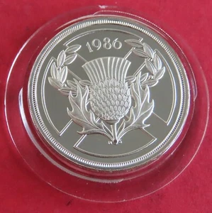 1986 COMMONWEALTH GAMES SCOTLAND £2 SILVER PROOF - Picture 1 of 2