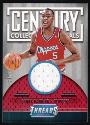 2015-16 PANINI THREADS DANNY MANNING CENTURY COLLECTION MATERIALS #20/75 - Image 1 of 2
