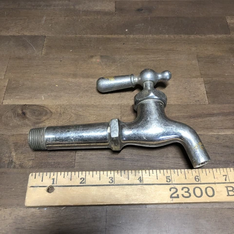Vintage STANDARD Faucet  Sink Salvaged Nickel over Brass Cover
