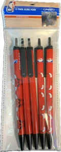 NBA Chicago Bulls Click Pens, NEW (Pack of 5) - White Horns Logo - Picture 1 of 1
