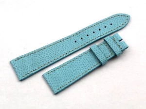 Cinturino MADE ITALY Luxury Azzurro Misure Ansa 20mm 18mm Piatto Sportivo - Picture 1 of 4