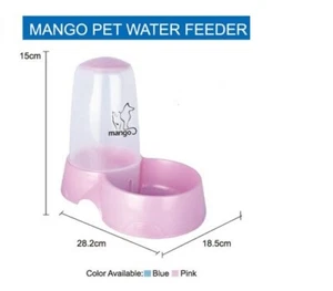 Mango Haustier Wasserschüssel 2L Schwerkraftspender - blau, rosa - Bild 1 von 1