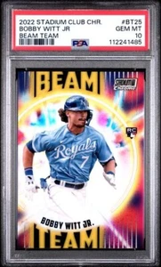 Bobby Witt Jr. 2022 Stadium Club Chrome Baseball Beam Team PSA10 - Picture 1 of 2