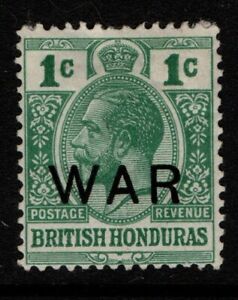 British Honduras Belize 1918 King George V 1c green War Tax SG119 Mint