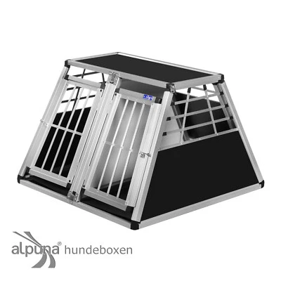 N43 Hundetransportb​ox Doppelbox Aluminium Transportbox Hundebox Hunde Alubox - Bild 1 von 4