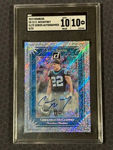 2019 Panini Donruss Elite Series Auto /25 Christian McCaffrey #ES-21 SGC 10 