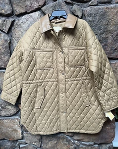 Michael Kors Quilted Puffer Jacket Coat Sz 2X Husk Color NWT M465926C56 - Picture 1 of 9