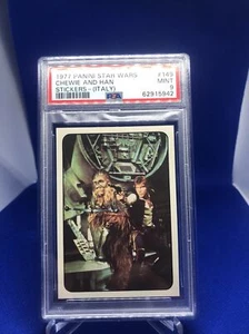 1977 Panini Star Wars Chewie And Han Solo Sticker #149 PSA 9 Mint Italy Pop: 3 - Picture 1 of 12