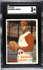 1957 Topps #66 BROOKS LAWRENCE SGC 3 Cincinnati Redlegs - Picture 1 of 2