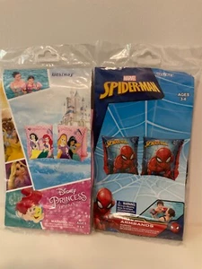 (1) Brazaletes de baño Princesa Disney (1) Spiderman edades 3-6 - Imagen 1 de 3