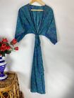 Women' Wear Long Kimono Indian Handmade Robe Beautiful Art Silk Maxi Kimono 8
