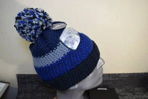 Childrens Place BOYS GIRLS L XL 8+ Chunky Knit Winter Pom Beanie Hat Gray NEW - Picture 1 of 14