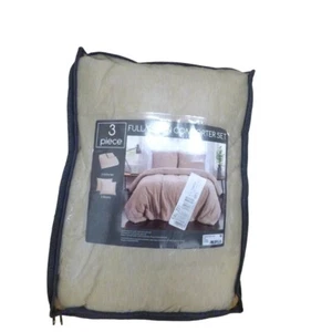 $140.00 Yarn Died Jersey 3-Pc. Full/Queen Comforter Set, Tan - Picture 1 of 7