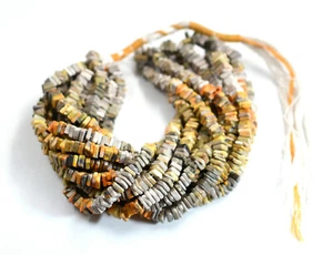 Genuine Bumble Bee Jasper 4MM Square Loose Gemstone Beads 12" 1 Strand - Picture 1 of 6