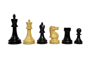 1972 Fischer Spassky Championship Series Chess Pieces Set – Boxwood & Ebonized - Picture 1 of 6