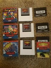 Virtual Boy 3 Game Lot Teleroboxer, Galactic Pinball, Panic Bomber! NEAR MINT!
