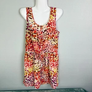 Guess Sleeveless Pocket Shirt Dress Womens M Summer Leopard Print Casual - Picture 1 of 10