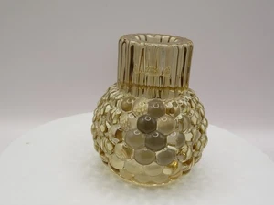 New Double Ended Amber Bubble Glass Dinner + Tealight Candle Holder Inc Candles - Picture 1 of 7