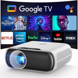 Projector with WiFi and Bluetooth, 1000 ANSI GoogIe TV Smart Portable Projector - Picture 1 of 8