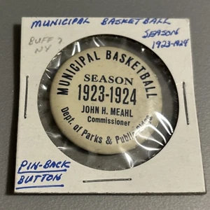 MUNICIPAL BASKETBALL 1923-1924 Button Pin-back Vintage - Bild 1 von 3