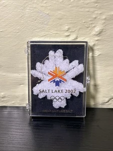 2002 Salt Lake City Olympic Winter Games Snowflake Ornament Great Salt Lake Salt - Picture 1 of 7