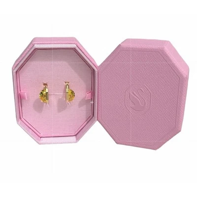 Anillo Swarovski Lucent cierre magnético, amarillo, chapado en oro talla 58/8 Foto 1 de 4