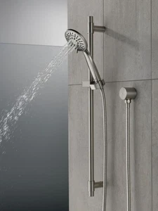 Delta 51361-SS Hand Shower 1.75 GPM w/ Slide Bar Stainless  OPEN BOX - Picture 1 of 12