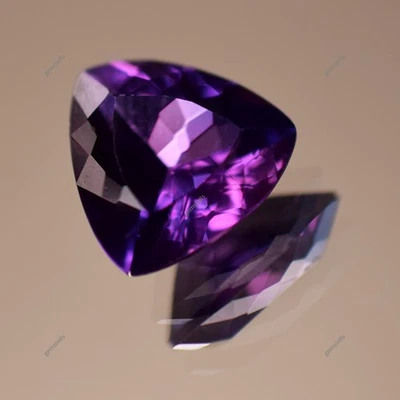 4.20 Ct Natural Trillion Burma Purple Spinel Beautiful Heated Gemstone Certified - Image 1 of 4