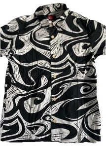 Quiksilver Aloha Hawaiian Short Sleeve Button Up Collared Shirt Kids Size S 8-10 - Picture 1 of 11