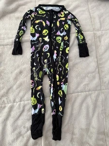 Little Sleepies Cool Ghouls Size 6-12 Months One Piece Bamboo Baby Pajamas - Picture 1 of 3