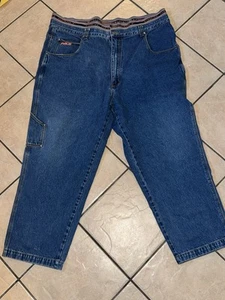Jeans holgados deportivos vintage Paco 50x30 para hombre azul denim carpintero pierna ancha - Imagen 1 de 6