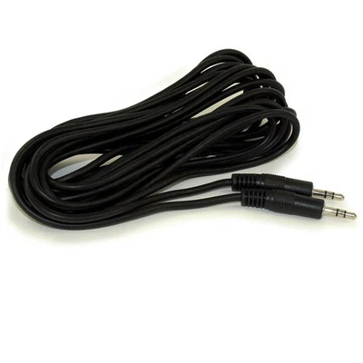 15ft 3.5mm Mini-Stereo TRS Male to Male Speaker/Audio Cable  Black - Image 1 of 2