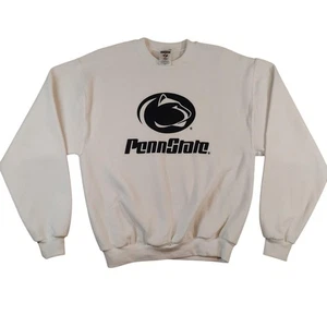 Penn State Nittany Lions Crewneck Sweatshirt Mens Small White NCAA Jerzees - Picture 1 of 8