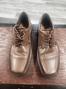 Chaussures habillées ECCO bout uni homme pointure 42 / taille 9 US marron Oxford cravate - Photo 1/6