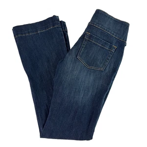 Pantalones de mezclilla de colección Y2K Cache para mujer cintura ancha cruzados botones bootcut brillantes tiro bajo 2 - Imagen 1 de 11