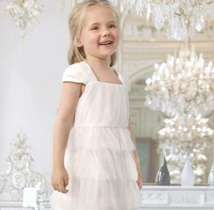 Brand New Tiered Flower Girl Dress (White) - Picture 1 of 2