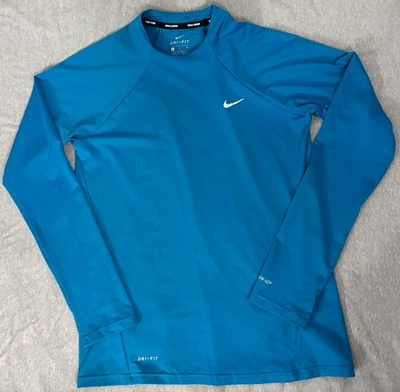 Nike Swim Dri-Fit Size Small UPF 40+ Women’s Blue rash guard long sleeve - Image 1 of 4