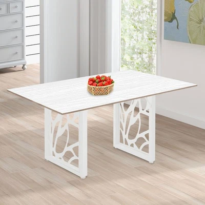 Patas de mesa blancas, 2 patas de escritorio, base de mesa de comedor de metal nuevas Foto 1 de 4