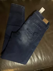 NUEVO JEANS VAQUEROS AMERICAN EAGLE SUPER STRETCH HI RISE TALLA 10 OSCUROS - Imagen 1 de 11