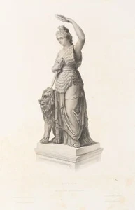 HALL (19.Jhd) nach ROFFE (19.Jhd), Statue der Bavaria von Schwanthaler, Sst. - Bild 1 von 5