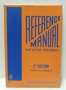 Vintage Reference Manual for Office Personnel 5th Edition House & Koebele - 1970 - Picture 1 of 10