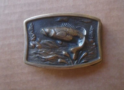 Registered Collection Bass Fish Heritage Mint Ltd Belt Buckle Solid Brass - Image 1 of 3