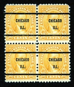 Stamps United States, Scott # 562 used block of four, precancelled Chicago - Picture 1 of 1