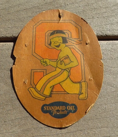 Vintage Stanford University Standard Oil Products Promotional Radiator Badge Cover