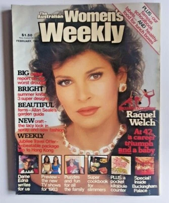 Australian Women's Weekly Magazine February 1983 Raquel Welch Dame Edna vintage - Image 1 of 4