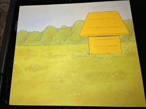 Peanuts Animation Cel BACKGROUND Charles Schulz Art Charlie Brown Snoopy Show R1 - Picture 1 of 2