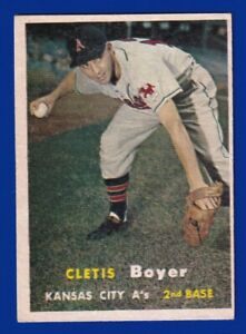 CLETE BOYER ROOKIE athletics A'S 1957 TOPPS #121 VG-EX NO CREASES